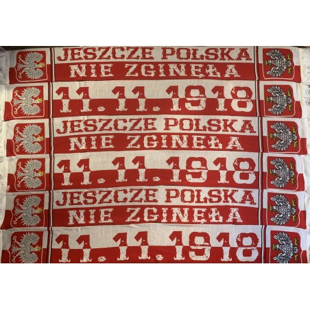Szalik JESZCZE POLSKA NIE ZGINĘŁA 11.11.1918 Szalik JESZCZE POLSKA NIE ZGINĘŁA 11.11.1918