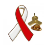 Pins patriotyczny - wstążka biało-czerwona