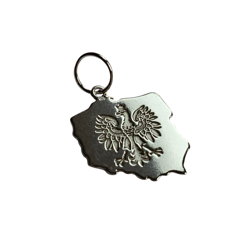 Srebrna zawieszka Orzeł POLSKA