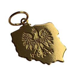 Złota zawieszka Orzeł POLSKA
