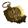 Złota zawieszka Orzeł POLSKA