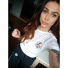 Biała koszulka FANATYCZKA - DAMSKA DUSZA, MĘSKA PASJA