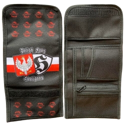 Portfel POLISH FANS HOOLIGANS, portfel kibicowski, czarny portfel sportowy