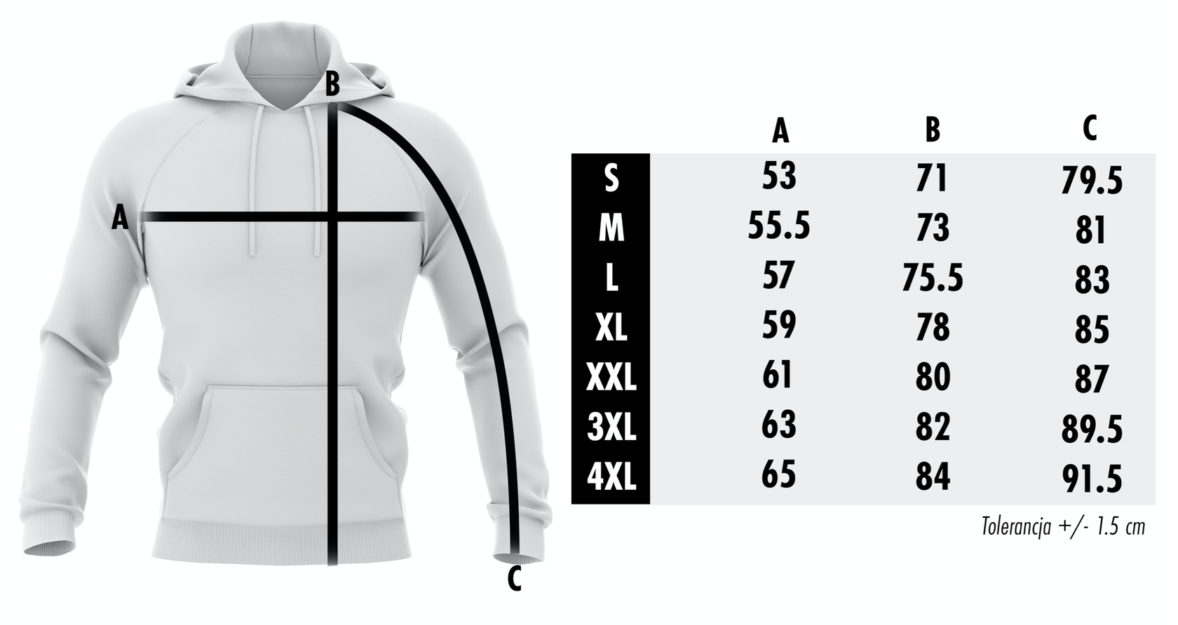 tabela rozmiarow bluza bad boy