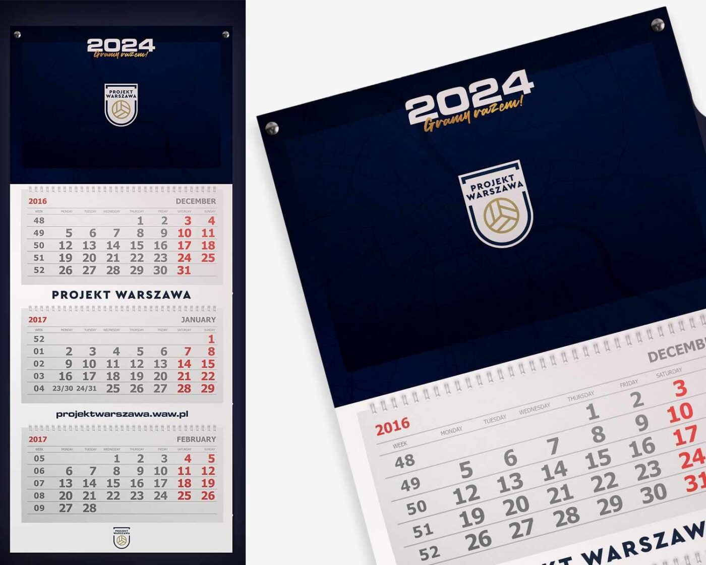 Kalendarze - przykład personalizacji i wykonania