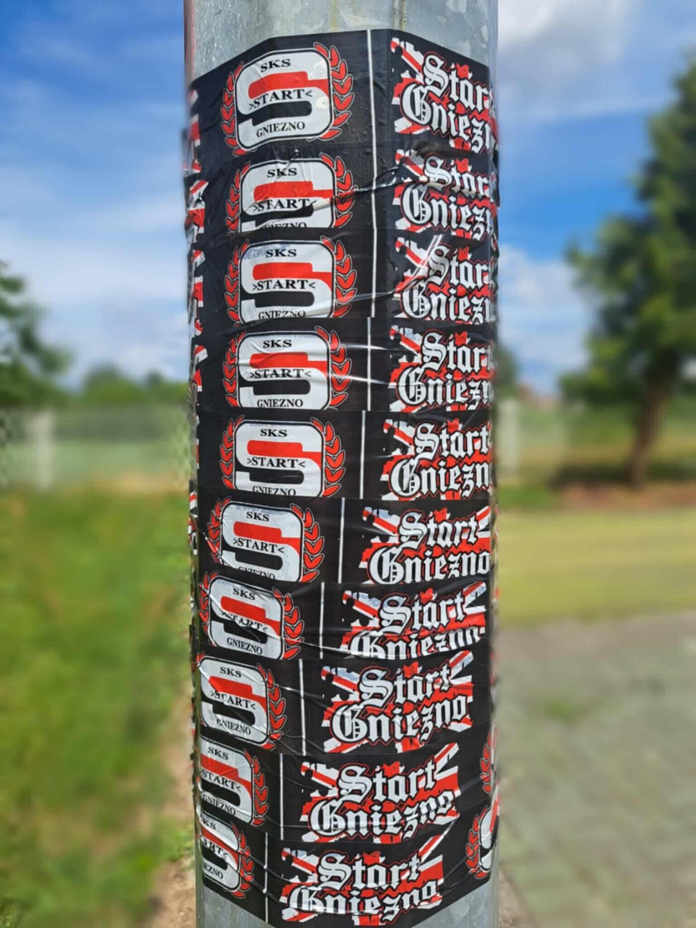Taśmy kibicowskie na zamówienie - przykład produkcji
